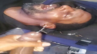 Homeless black dude got a donation!