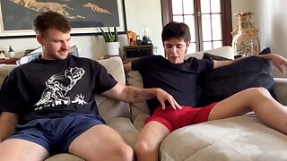It starts from the shorts conversation and ends with someone's dick up another's ass.