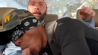 Sucking every drop of a white dick