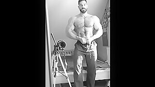 Hairy Muscle Stud Posing/Flexing