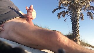Enjoying time at the beach self pleasure