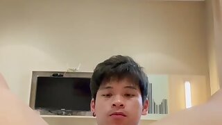 463 Asian Bodybuilder plays with his ass