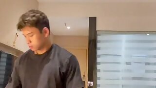 459 Asian Bodybuilder plays with his ass