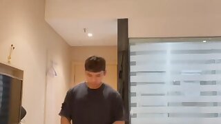 457 Asian Bodybuilder plays with his ass