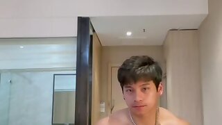 237 Asian Bodybuilder plays with his ass