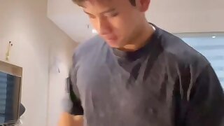 214 Asian Bodybuilder plays with his ass