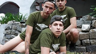 Need a Break to Fuck? These Military Hunks Sure Do  Jake Lotti, Bautista Nores, Caetano Soares