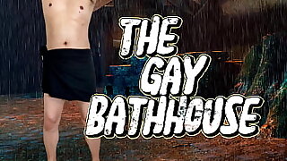 A gay man had sex with a lot of men in a gay bathhouse and swallowed a lot of cum