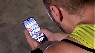 Night Cruising close to Axel Hotel Barcelona Grindr HookUp Hot Couple Double Huge Facial Cumshot