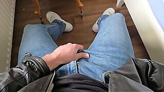 PhantomGentX in Leatherjacket with Hot Dirtytalk&excl; Master Takes Jeans Off & Edges Big Cock to Brink