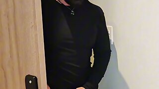 Hairy daddy walks in and gets a hot hole