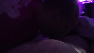 Step son enjoying cartoons while step-dad gives him blowjob while in bed