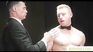 Millionaire Master plays with this Twink teen