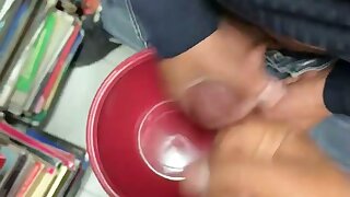 JUST TWO HORNY BOYS CUM TOGETHER AT THE LIBRARY