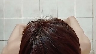 THAI SLAVE TEETAJET Sucking a dildo on camera