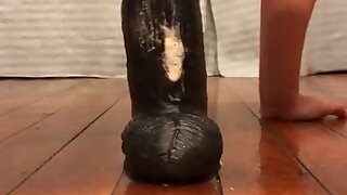 Huge anal dildo make me cum twice